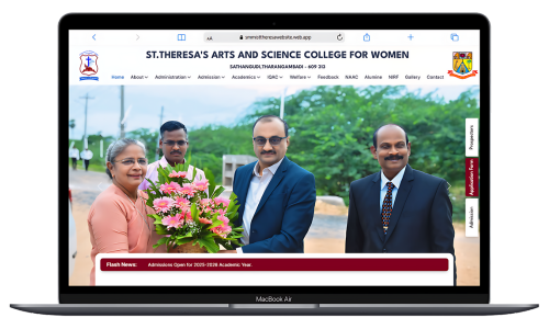 Arts and Science college website design for St. Theresa's College for Women