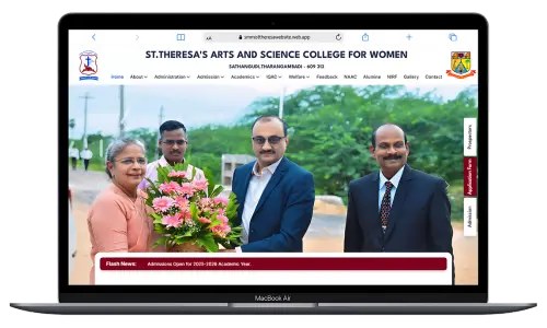 Arts and Science college website design for St. Theresa's College for Women