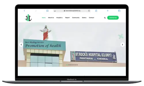 Hospital website design for Cluny Hospital Karaikal