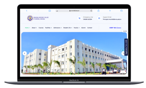 Medical college website design for VMCN Karaikal