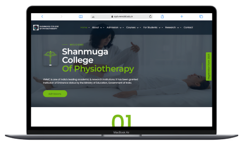 Physiotherapy college website design for SCPT