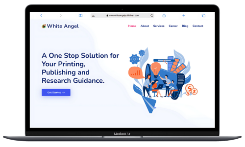 Publishing company website design for White Angels