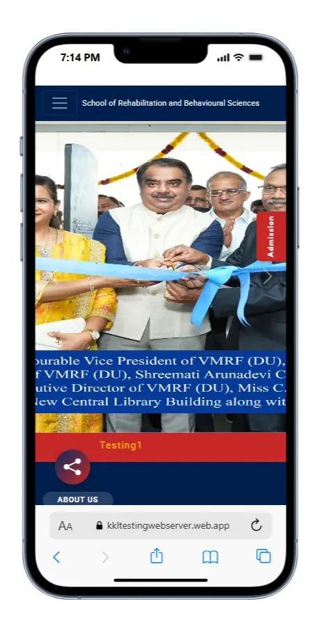 Mobile responsive website design for SRBS College