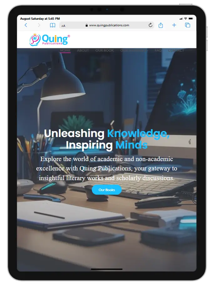 Tablet-friendly corporate website design for Quing company